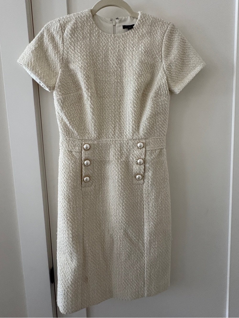 Ann Taylor cream knit dress